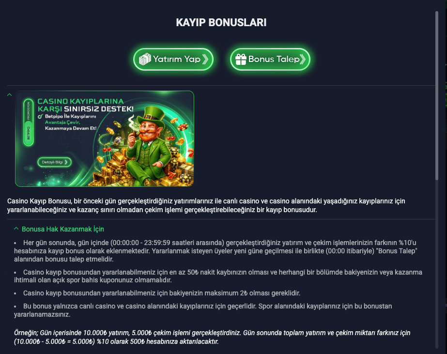 betpipo kayip bonusu ss